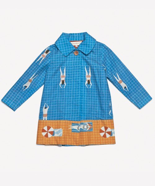 Swimmers print A-line jacket