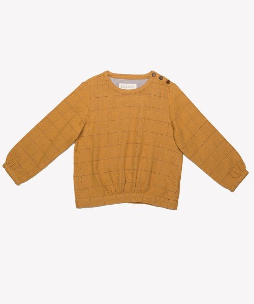 Mustard bubble blouse