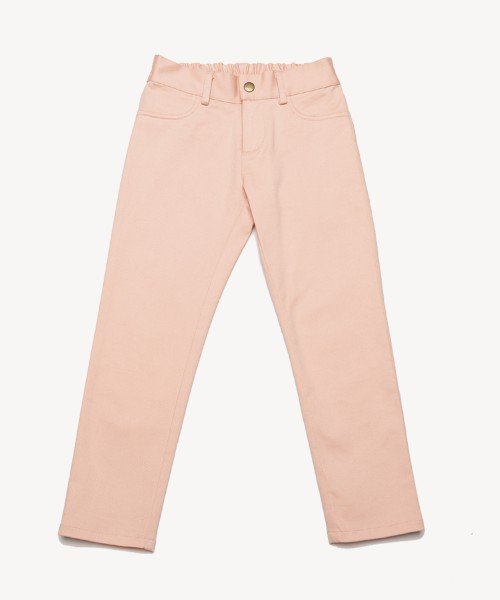 Pale pink skinny jeans