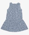 Blue scratch pattern dress