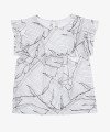 Tropical leaf print blouse