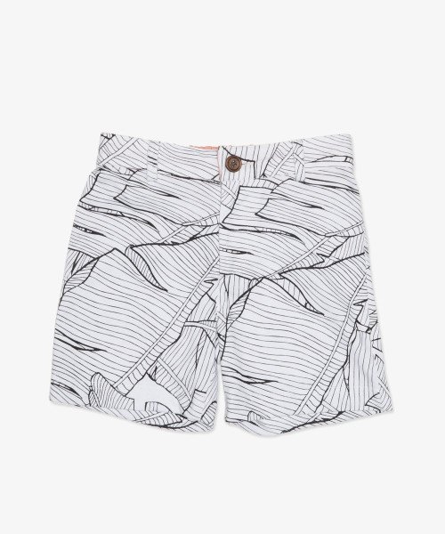 Tropical leaf print shorts