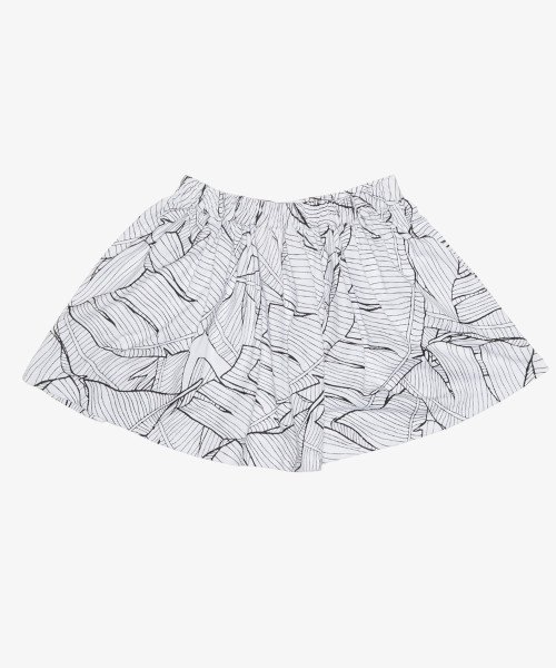 Tropical leaf print skirt