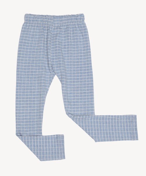 Blue grid leggings