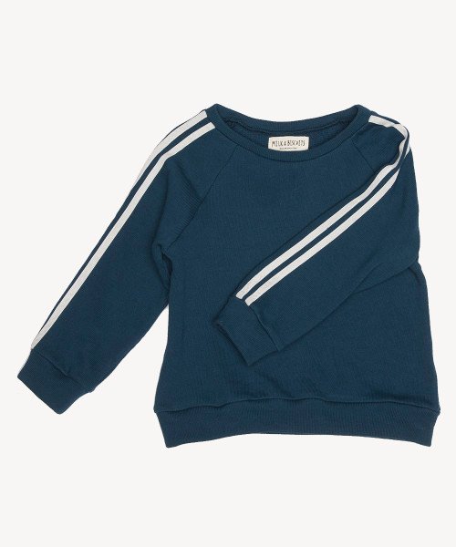 Blue striped sweatshirt