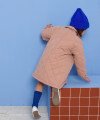blush quilted overcoat